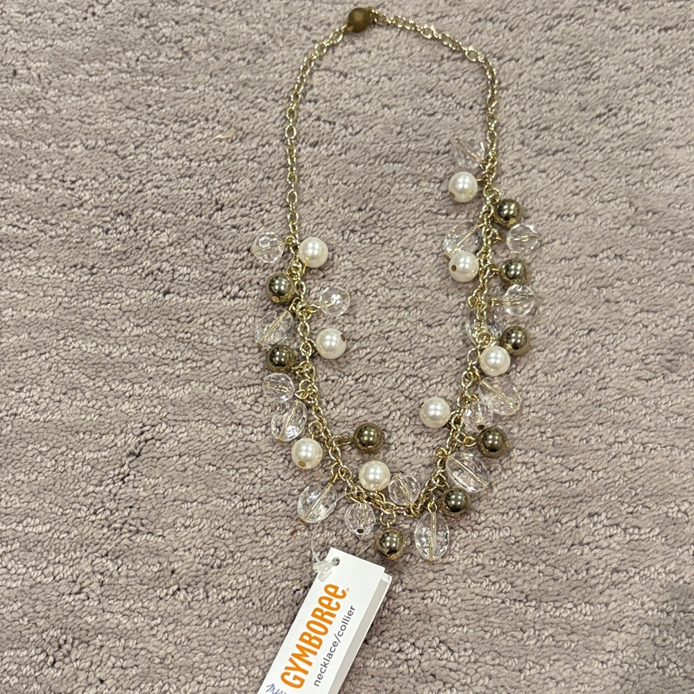 Gymboree Gold and Pearl Necklace new
